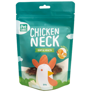 Pet Cubes Air-Dried Chicken Neck Treats For Dogs & Cats