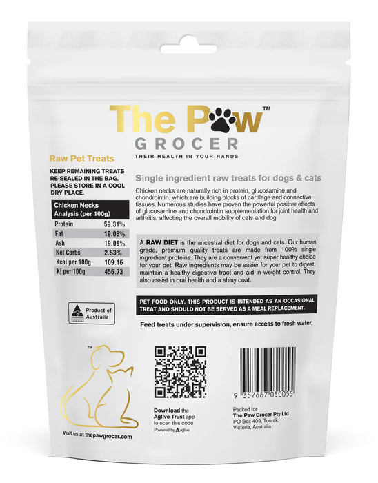 [NEW LAUNCH] 25% OFF: The Paw Grocer Black Label Freeze Dried Chicken Necks Treats For Dogs & Cats