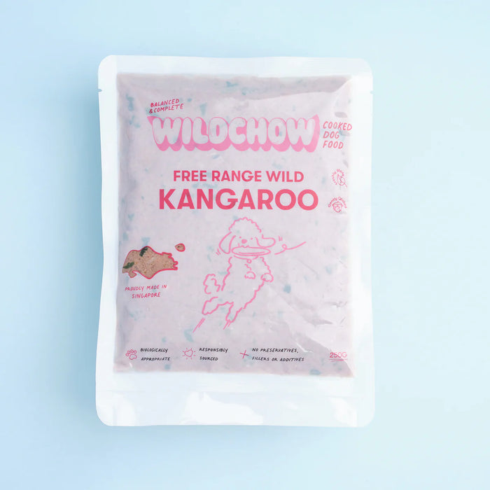 WildChow Cooked Free Range Wild Kangaroo Low Allergy Diet Dog Food (FROZEN)