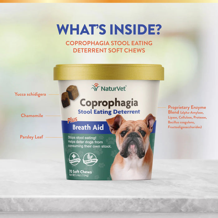 20% OFF: NaturVet Coprophagia Stool Eating Deterrent Plus Breath Aid Soft Chews For Dogs