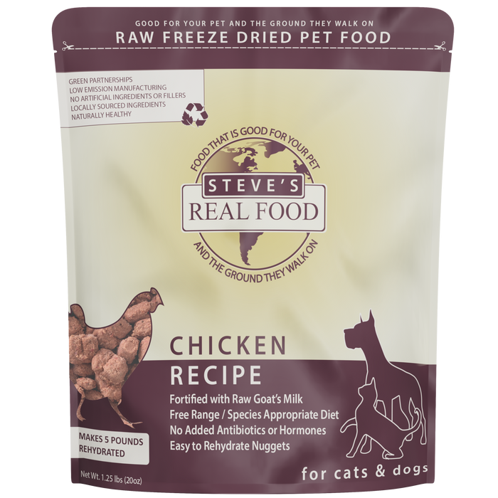 Steve's Real Food Freeze Dried Chicken Nuggets Diet For Dogs & Cats