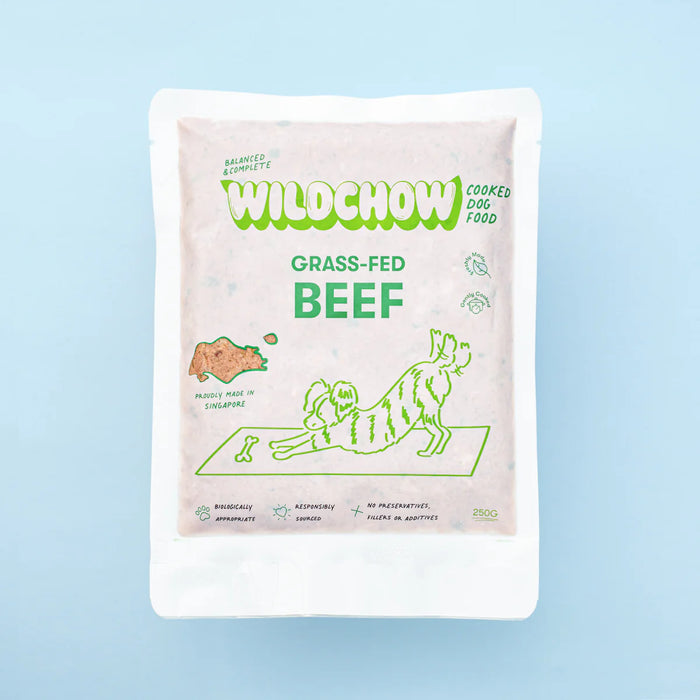 WildChow Cooked Grass-Fed Beef Dog Food (FROZEN)