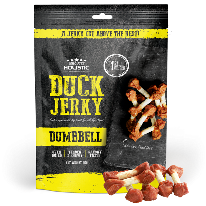 20% OFF: Absolute Holistic Oven Dried Duck Dumbbell Jerky Dog Treats