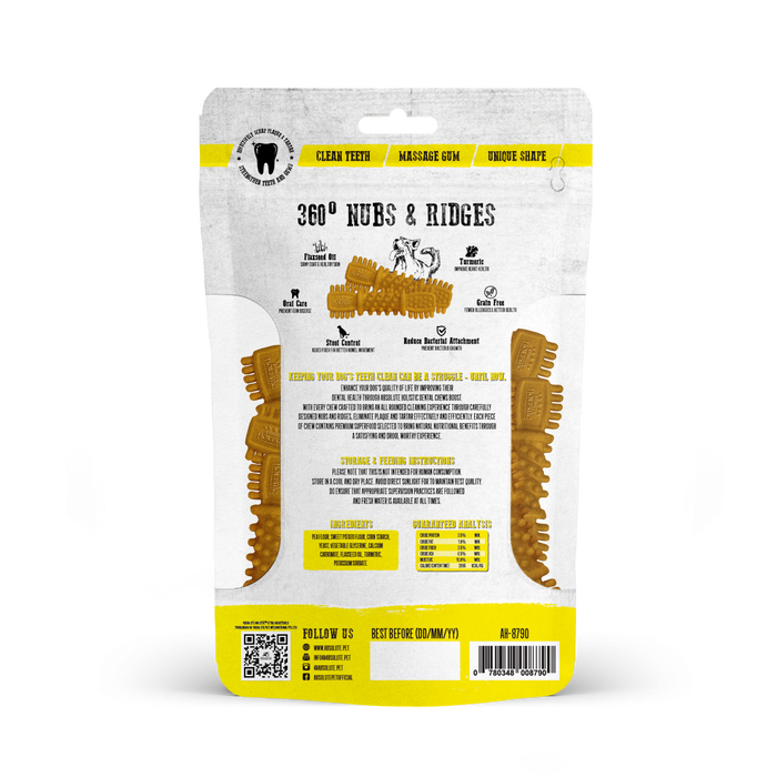 40% OFF: Absolute Holistic Superfood Infused Turmeric Dental Chews Value Pack For Dogs