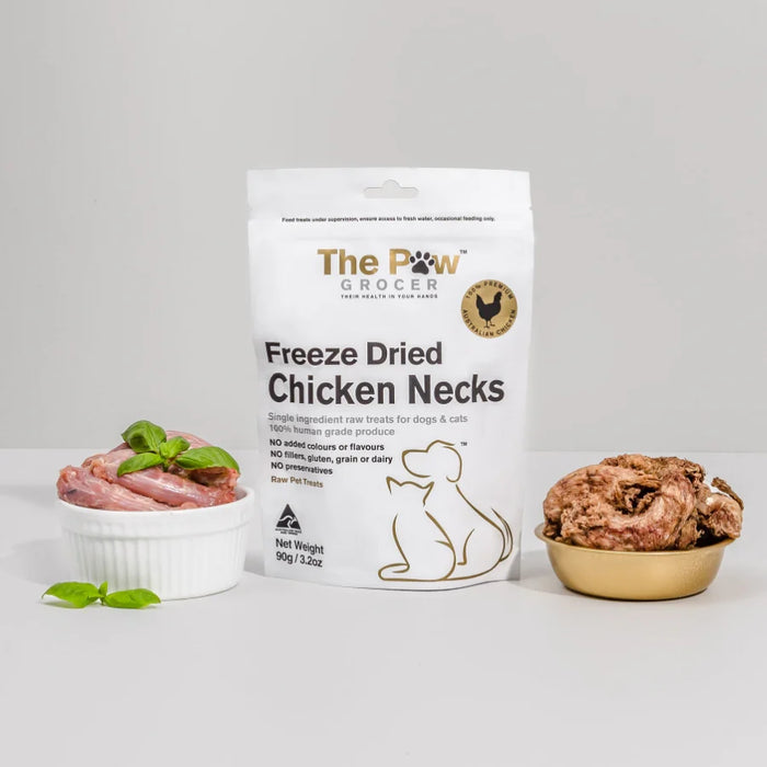 [NEW LAUNCH] 25% OFF: The Paw Grocer Black Label Freeze Dried Chicken Necks Treats For Dogs & Cats