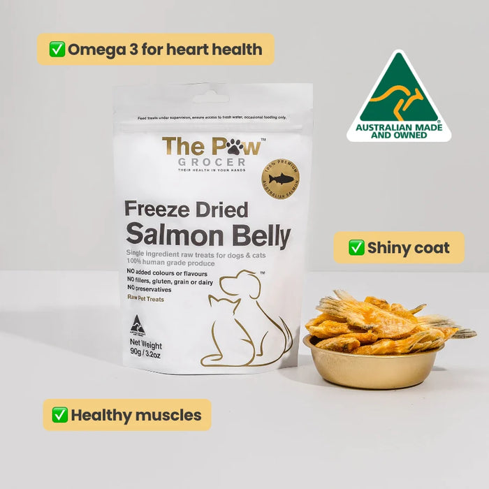 [NEW LAUNCH] 25% OFF: The Paw Grocer Black Label Freeze Dried Salmon Belly Treats For Dogs & Cats