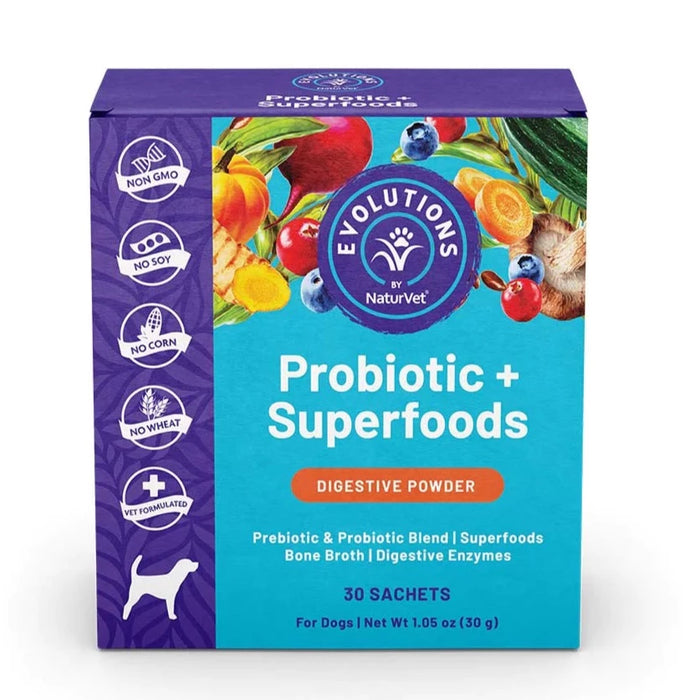 20% OFF: NaturVet Evolutions Probiotic + Superfoods (Digestive Powder) Sachets For Dogs