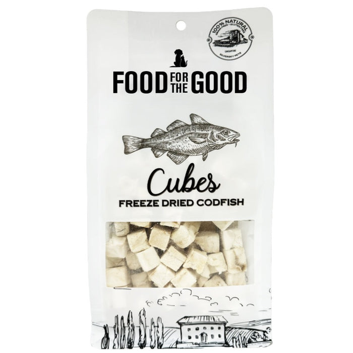 25% OFF: Food For The Good Freeze Dried Cod Cubes Treats For Dogs & Cats