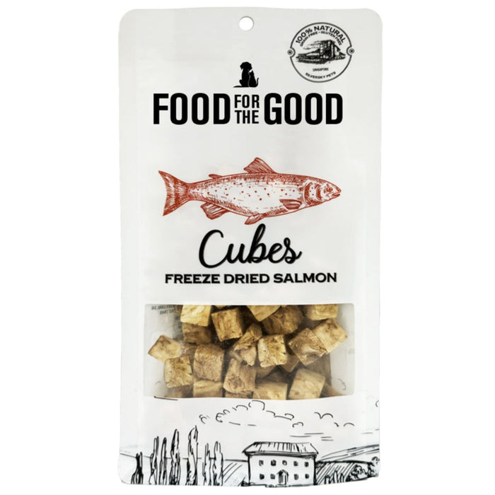 25% OFF: Food For The Good Freeze Dried Salmon Cubes Treats For Dogs & Cats