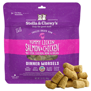 20% OFF: Stella & Chewy's Freeze-Dried Raw Yummy Lickin’ Salmon & Chicken Dinner Morsels For Cats