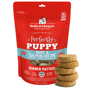 20% OFF: Stella & Chewy's Freeze-Dried Raw Perfectly Puppy Beef & Salmon Dinner Patties