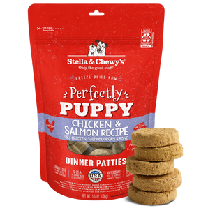 Stella & Chewy's Freeze-Dried Raw Perfectly Puppy Chicken & Salmon Dinner Patties for Puppies