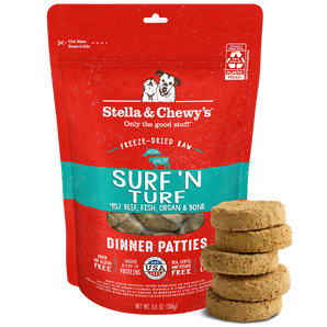 20% OFF: Stella & Chewy's Freeze-Dried Raw Surf 'N' Turf With Beef & Salmon Dinner Patties