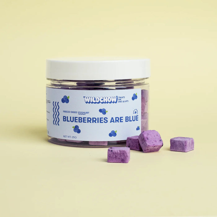 WildChow Freeze Dried Blueberries Are Blue Greek Yoghurt Treats For Dogs & Cats