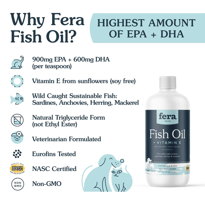 Fera Pet Organics Fish Oil For Dogs & Cats