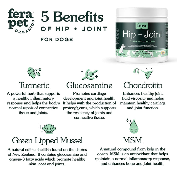 Fera Pet Organics Hip + Joint Support For Dogs