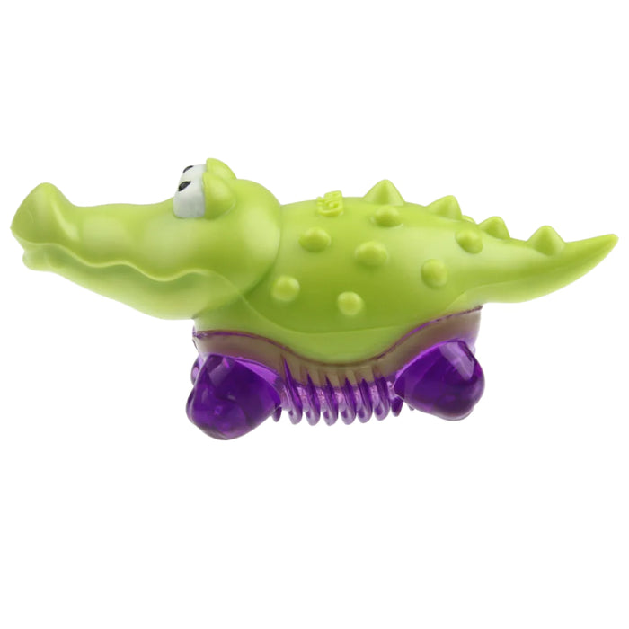 GiGwi Suppa Puppa Green & Purple Alligator With Squeaker Toy For Dogs