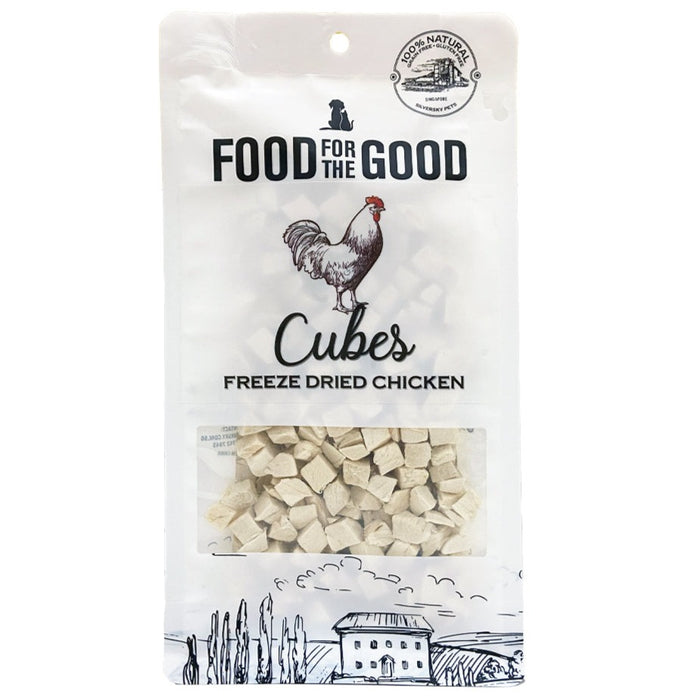 25% OFF: Food For The Good Freeze Dried Chicken Cubes Treats For Dogs & Cats