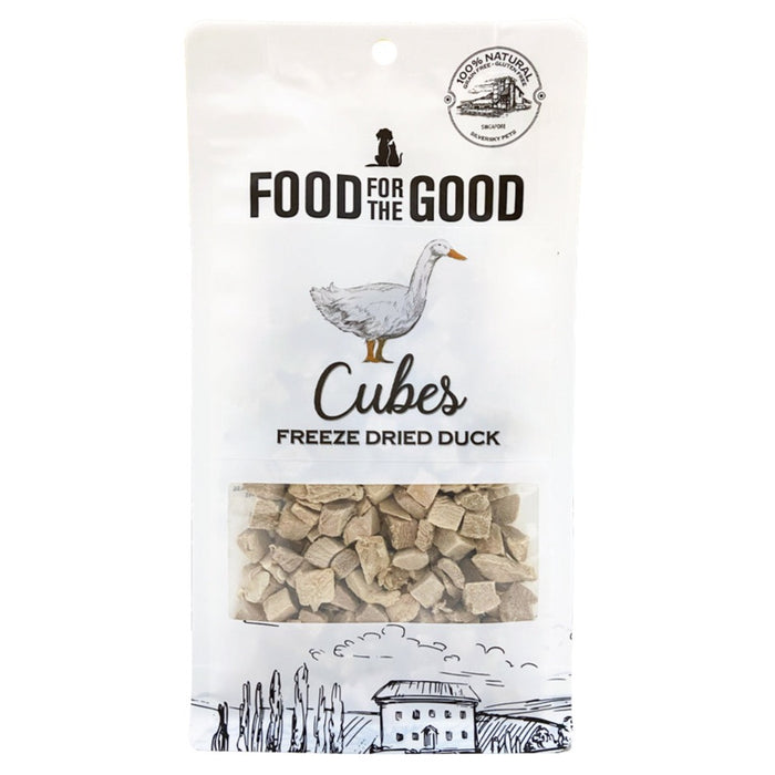 25% OFF: Food For The Good Freeze Dried Duck Cubes Treats For Dogs & Cats