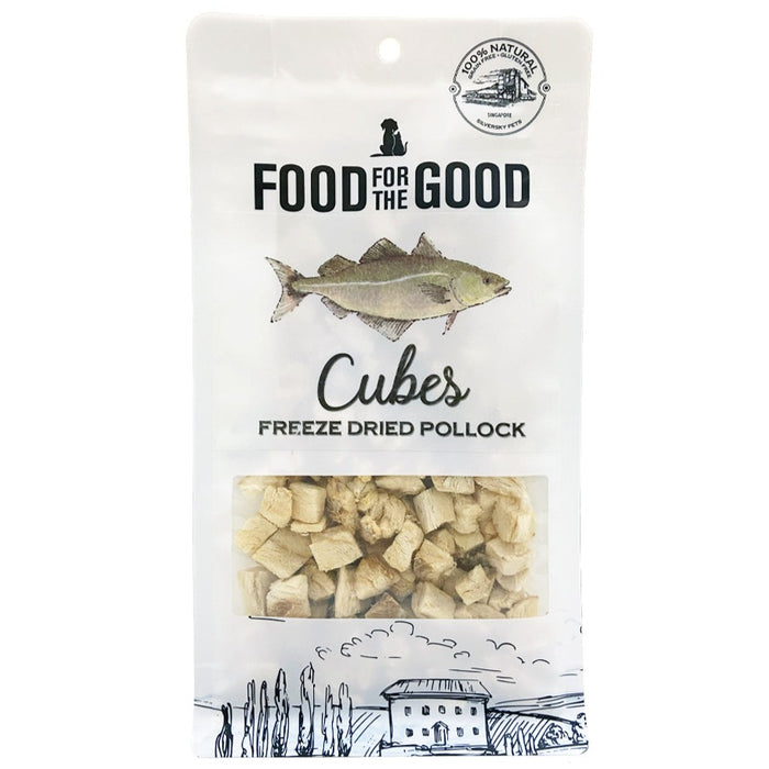 25% OFF: Food For The Good Freeze Dried Pollack Cubes Treats For Dogs & Cats