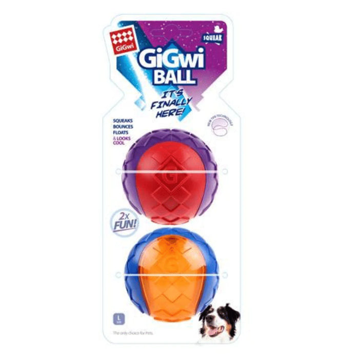 GiGwi Large Ball With Squeaker For Dogs (2Pcs)