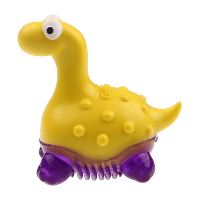 GiGwi Suppa Puppa Yellow & Purple Dino With Squeaker Toy For Dogs