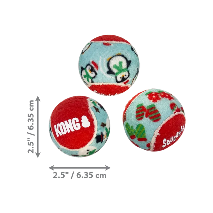 [CHRISTMAS🎄🎅 ] 20% OFF: Kong Holiday SqueakAir Balls Dog Toy (6Pcs)