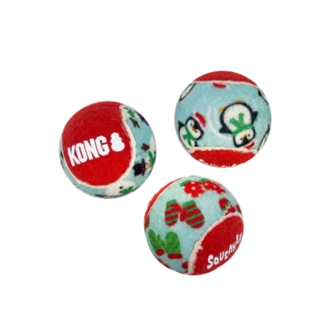 [CHRISTMAS🎄🎅 ] 20% OFF: Kong Holiday SqueakAir Balls Dog Toy (6Pcs)