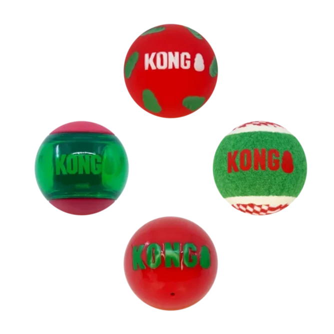 [CHRISTMAS🎄🎅 ] 20% OFF: Kong Holiday Occasions Balls Dog Toy