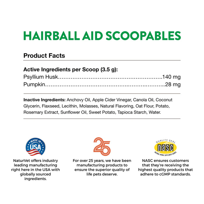 20% OFF: NaturVet Scoopables Hairball Aid Daily Support For Cats