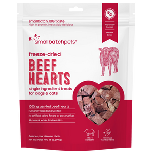 Smallbatch Freeze-Dried Beef Hearts Dog & Cat Treats
