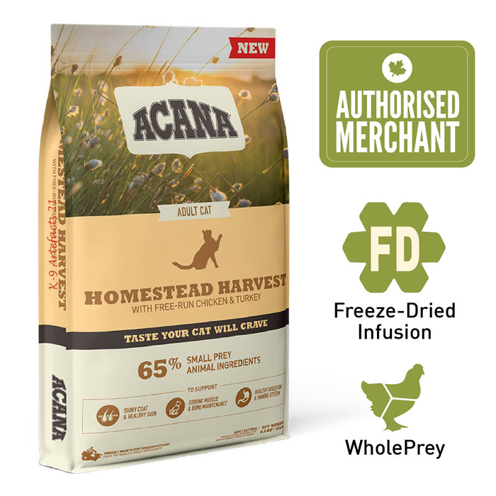 30% OFF: Acana Classics Freeze-Dried Coated Homestead Harvest Recipe Adult Dry Cat Food