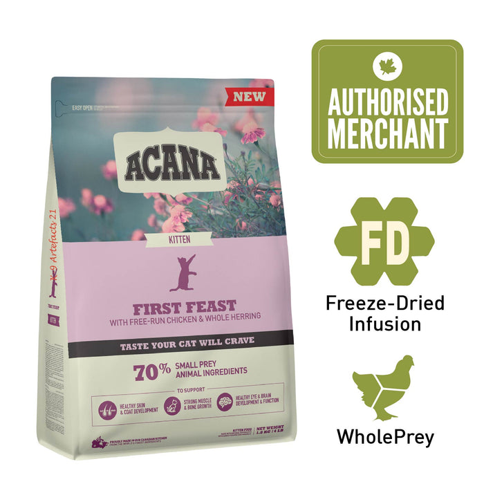 30% OFF: Acana Classics Freeze-Dried Coated First Feast Recipe Kitten Dry Cat Food