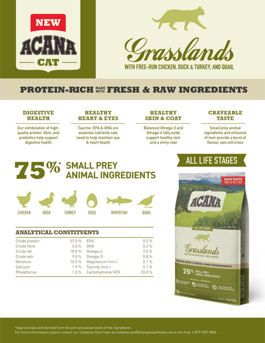 30% OFF: Acana Regionals Freeze-Dried Coated Grasslands Recipe Adult Dry Cat Food