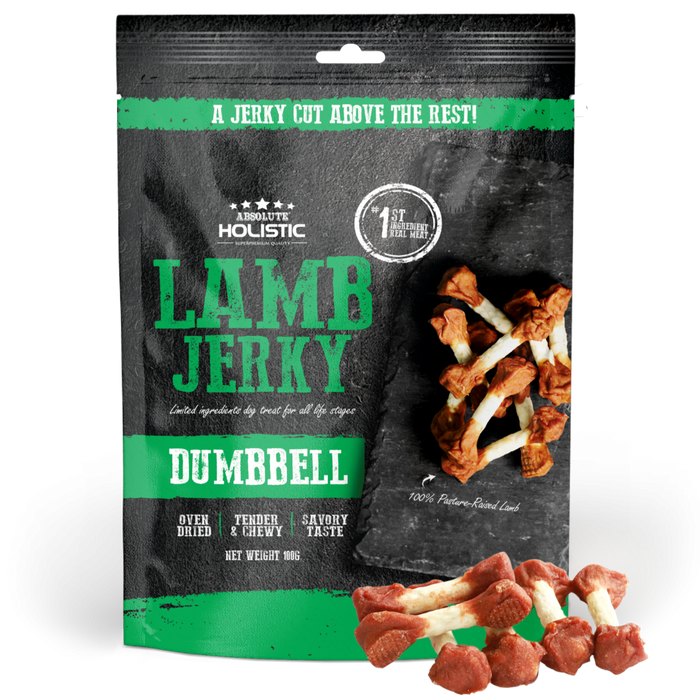 20% OFF: Absolute Holistic Oven Dried Lamb Dumbbell Jerky Dog Treats