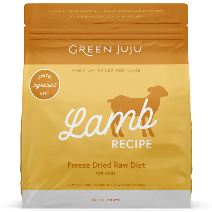 Green Juju Freeze Dried Raw Lamb Recipe For Dogs