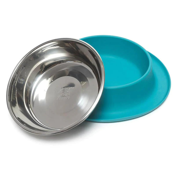 10% OFF: Messy Mutts Blue Single Silicone Feeder With Stainless Bowl