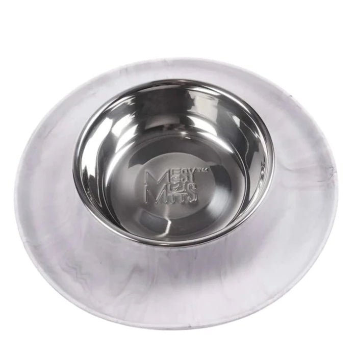 10% OFF: Messy Mutts Marble Single Silicone Feeder With Stainless Bowl