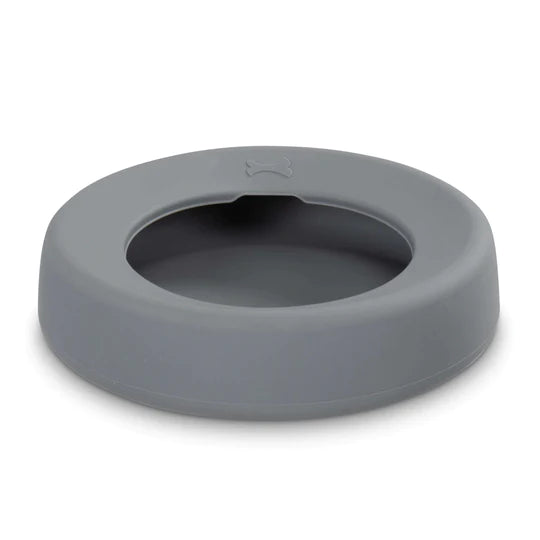 10% OFF: Messy Mutts Cool Grey Silicone Non-Spill Travel Bowl