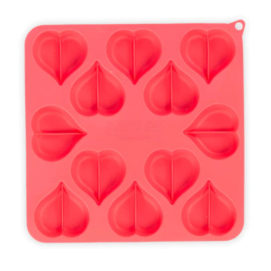 10% OFF: Messy Mutts Blue + Watermelon Heart Shape Silicone Bake & Freeze Treat Mold (Pack Of 2)