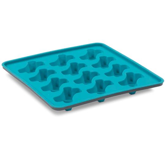 10% OFF: Messy Mutts Blue Framed 'Spill Resistant" Silicone Bone Shaped Treat Mold