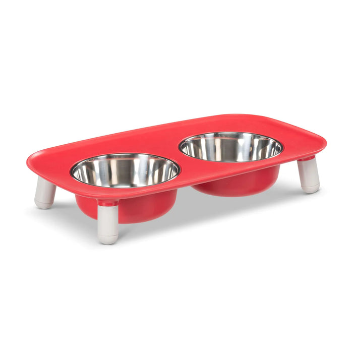 10% OFF: Messy Mutts Watermelon Elevated Double Dog Feeder With Stainless Bowls (Adjustable Height 3" to 10")
