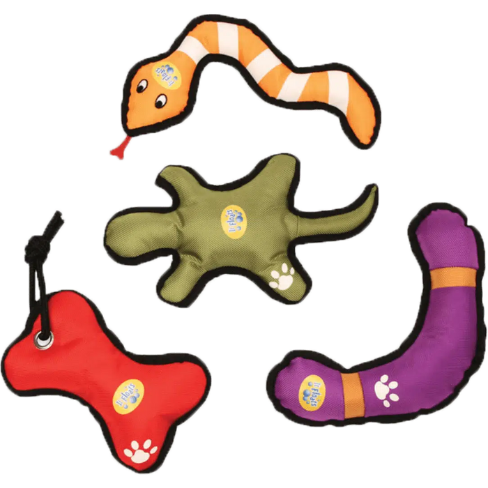 Mammoth Squeakies Tough Nylon Plush Toy For Dogs (Assorted Design & Colour)