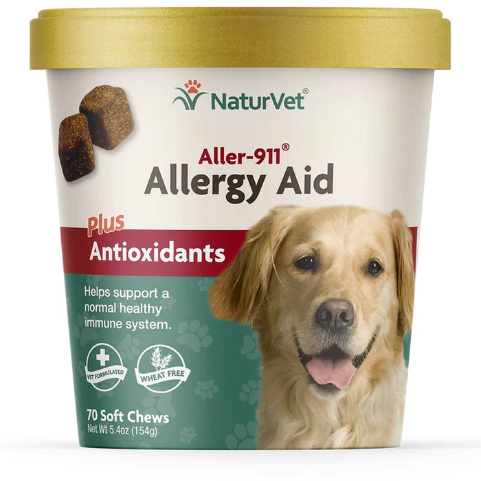 20% OFF: NaturVet Aller-911® Allergy Aid Plus Antioxidant Soft Chews For Dogs
