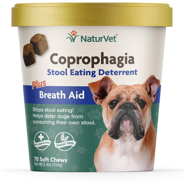 20% OFF: NaturVet Coprophagia Stool Eating Deterrent Plus Breath Aid Soft Chews For Dogs