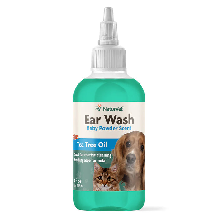 20% OFF: NaturVet Ear Wash Liquid With Tea Tree Oil For Dogs & Cats