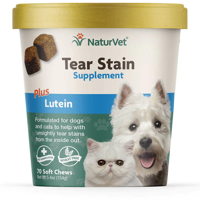 20% OFF: NaturVet Tear Stain Supplement Plus Lutein Soft Chews For Dogs & Cats