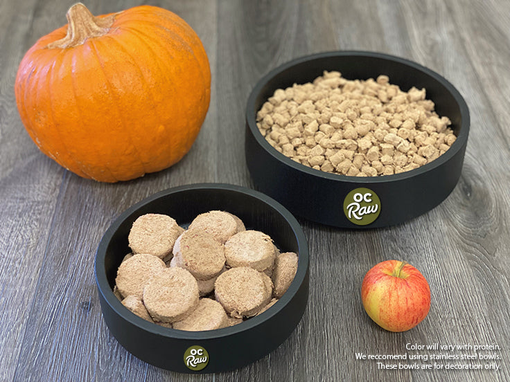 OC Raw Freeze Dried Raw Chicken, Fish & Produce Recipe Sliders For Dogs