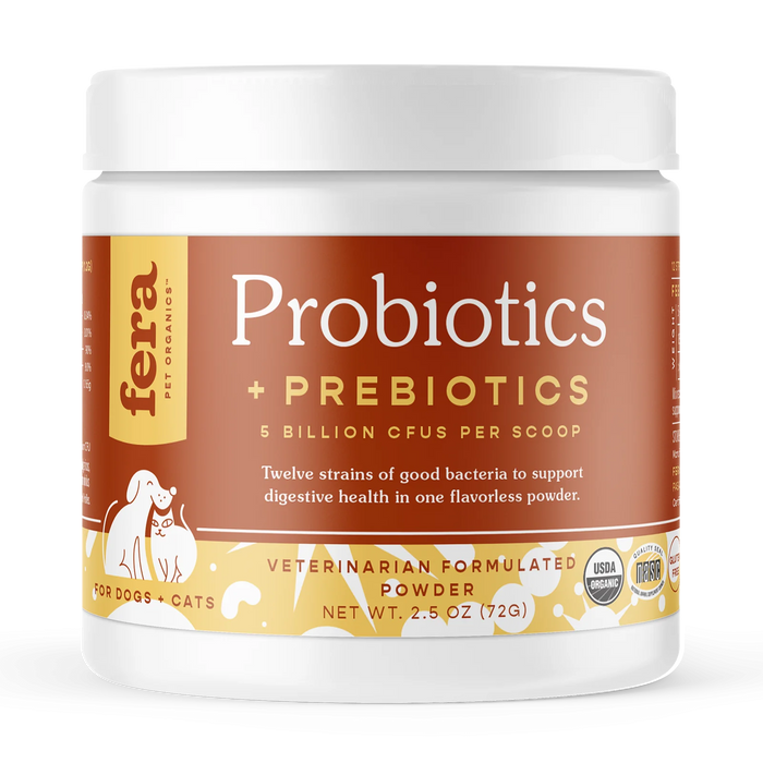 Fera Pet Organics USDA Organic Probiotics With Prebiotics For Dogs & Cats