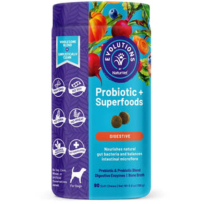 20% OFF: NaturVet Evolutions Probiotic + Superfoods (Digestive) Soft Chews For Dogs